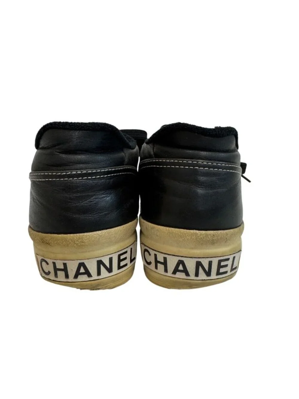 Chanel CC Logo Stitch Sneakers